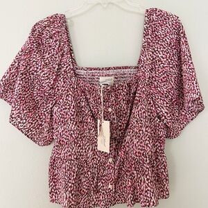 Universal Thread Pink and White Blouse